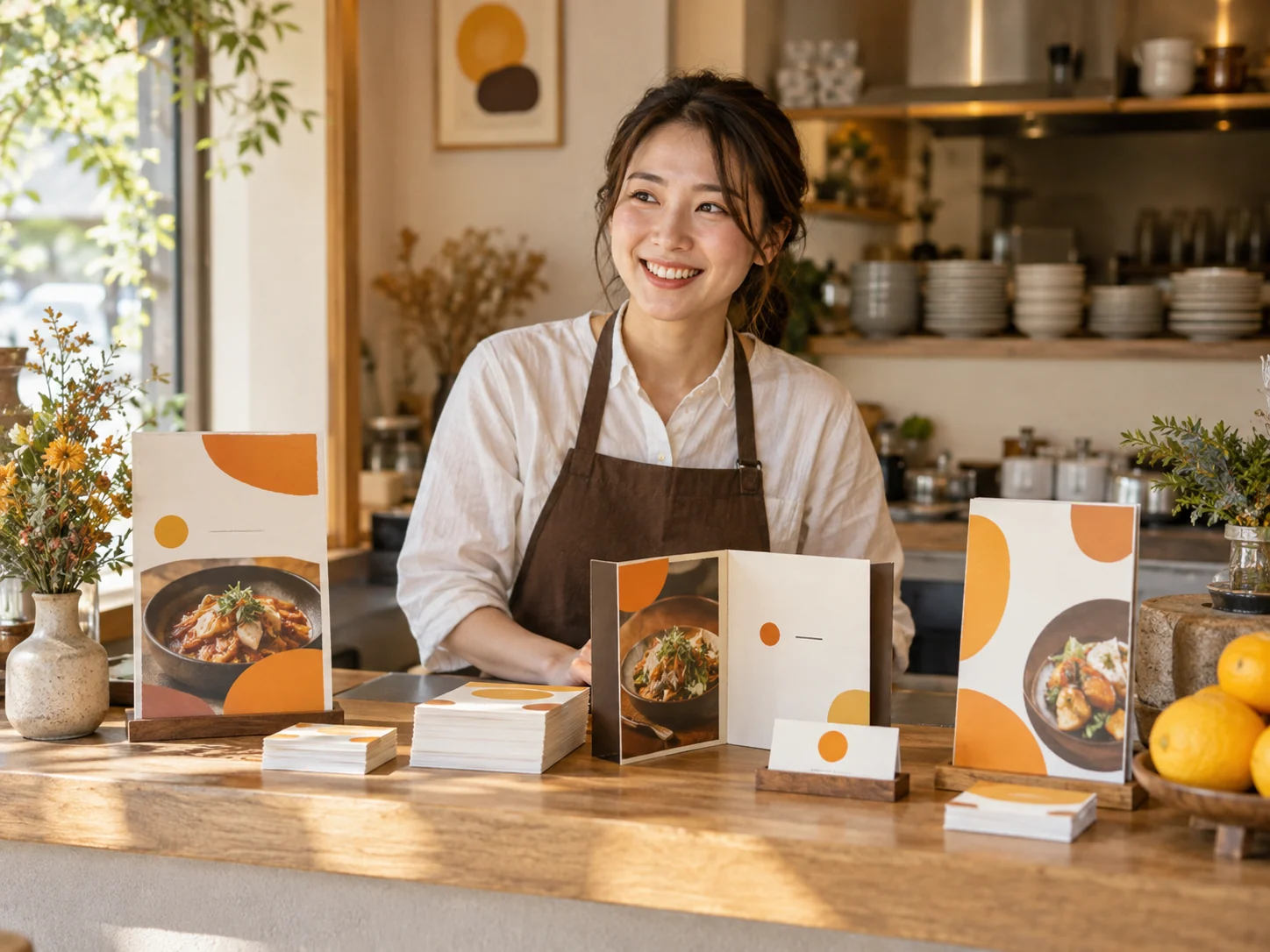 メニューと店舗ツールの制作例