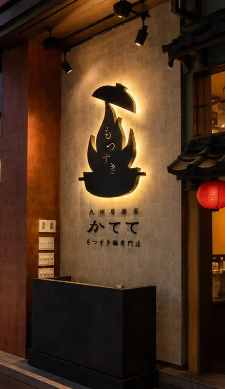 九州居酒屋 かてての看板・サインの施工写真 3